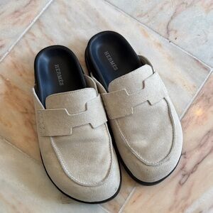 Hermes Suede clogs, size 38
